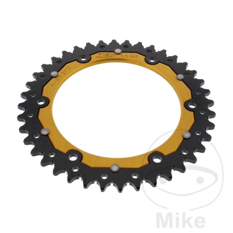 Corona Dual ZF 40 Dientes Paso 520 Dorada | Motos Camaral