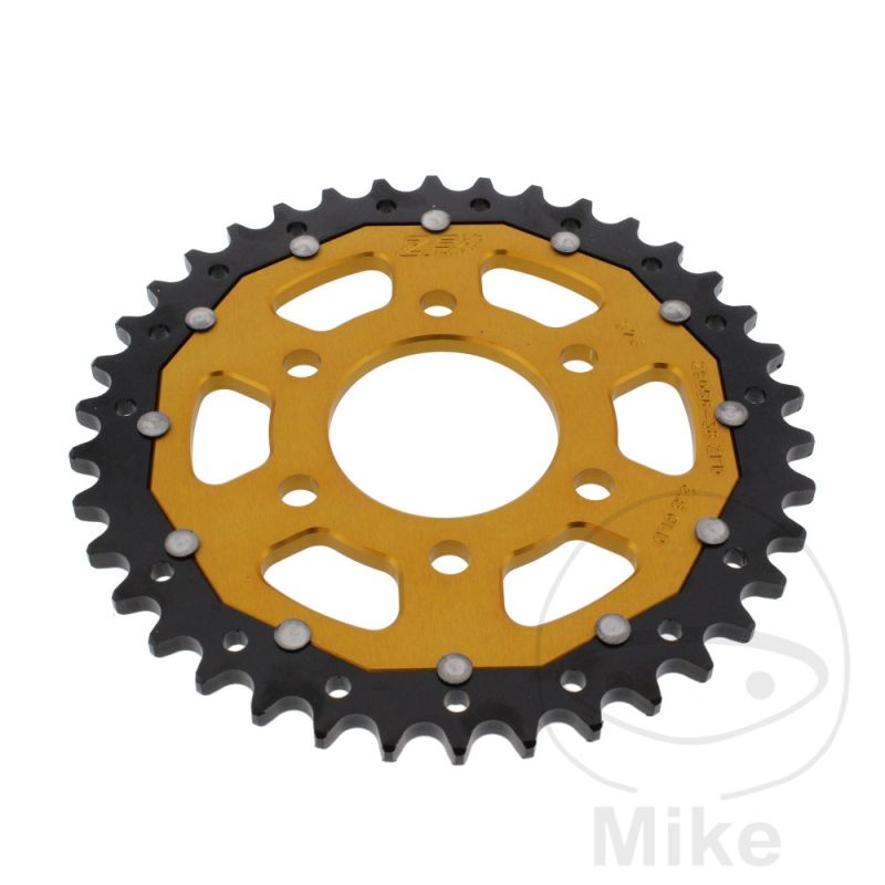 Corona ZF Dual 38 Dientes Paso 525 Dorada | Motos Camaral