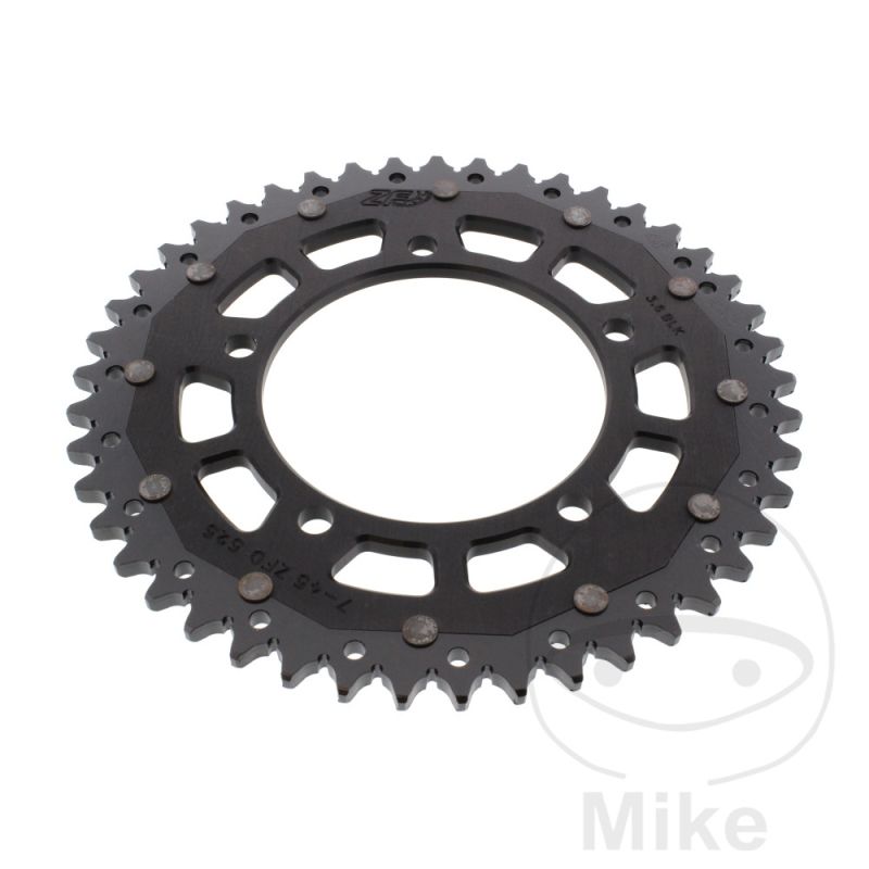 Corona ZF Dual 45 Dientes Paso 525 Negra | Motos Camaral