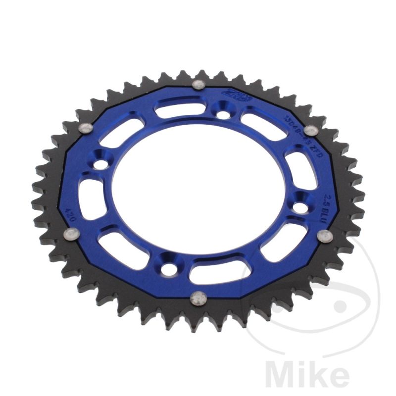 Corona Dual ZF 46 Dientes Paso 420 Azul | Motos Camaral