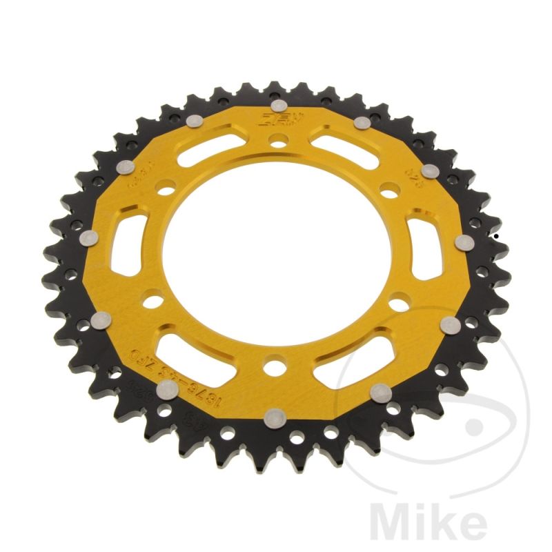 Corona Dual ZF 43 Dientes Paso 525 Dorada | Motos Camaral
