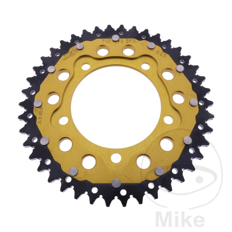 Corona Dual ZF 42 Dientes Paso 525 Dorada | Motos Camaral