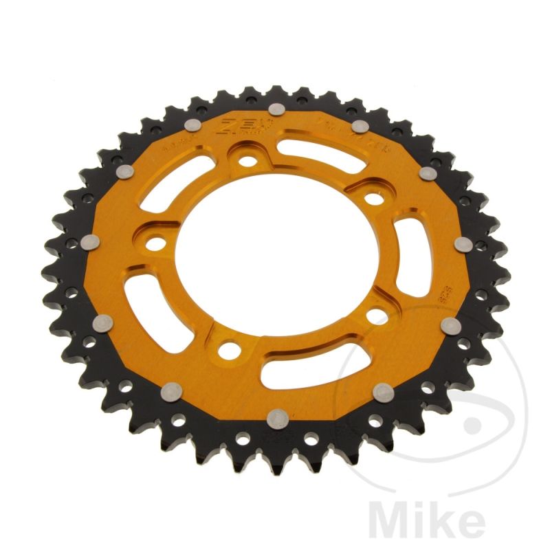 Corona Dual ZF 44 Dientes Paso 525 Dorada | Motos Camaral