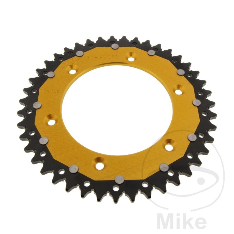 Corona Dual ZF 43 Dientes Paso 520 Dorada | Motos Camaral