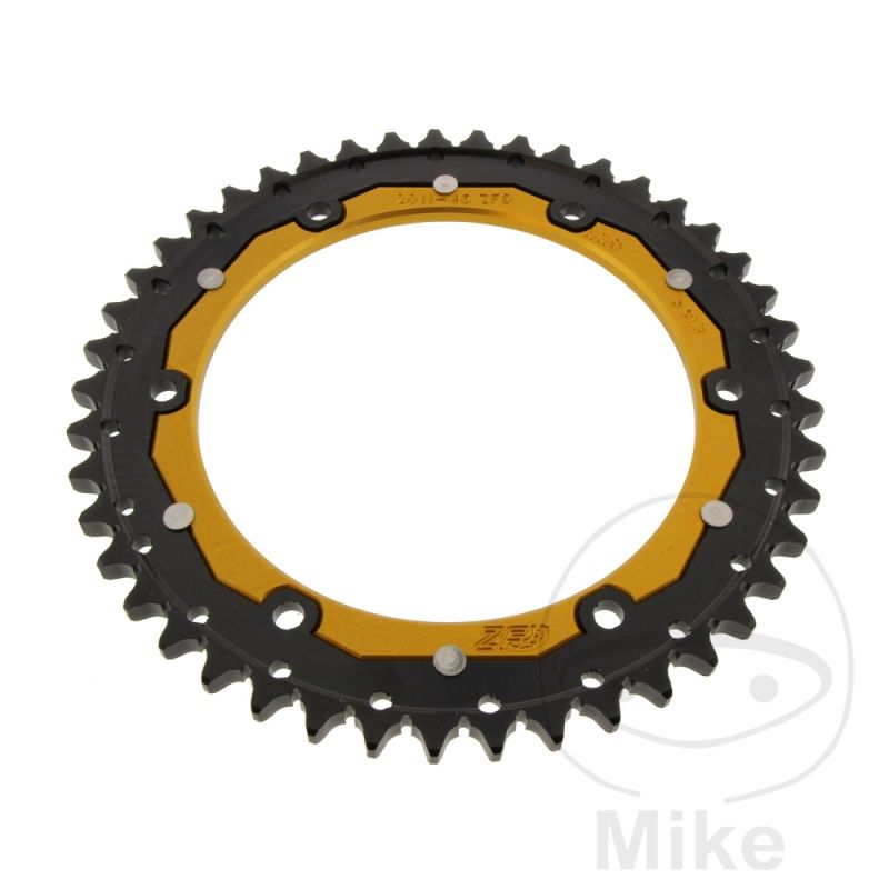 Corona Dual ZF 45 Dientes Paso 530 Dorada | Motos Camaral