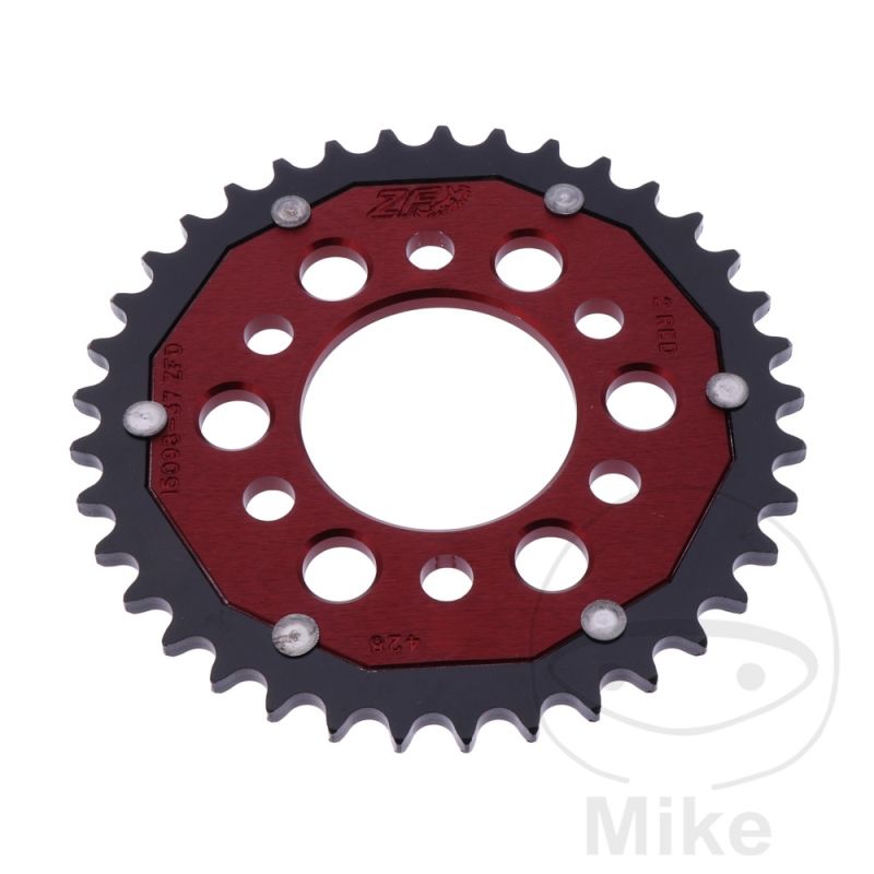 Corona Dual ZF 37 Dientes Paso 428 Roja | Motos Camaral