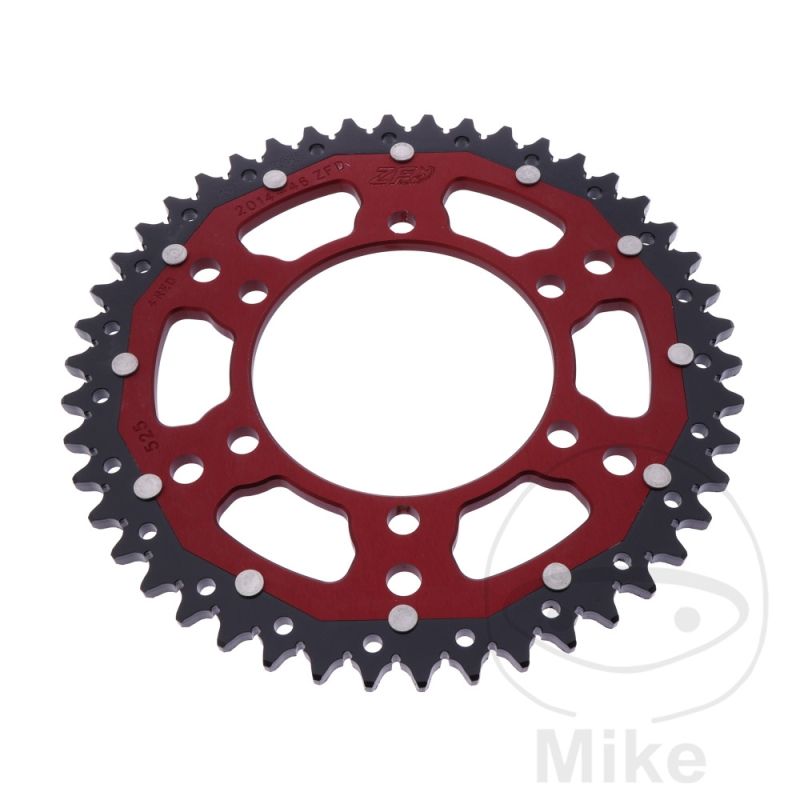 Corona Dual ZF 46 Dientes Paso 525 Roja | Motos Camaral