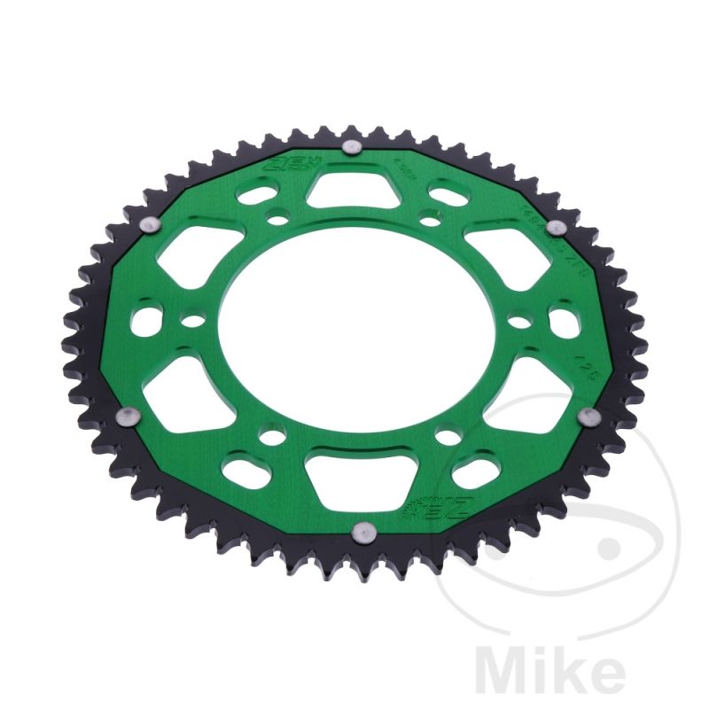 Corona Dual ZF 56 Dientes Paso 428 Verde | Motos Camaral