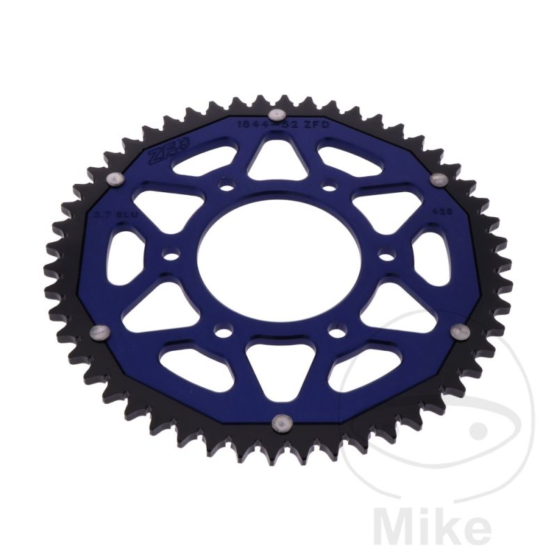 Corona ZF Dual 52 Dientes Paso 428 Azul | Motos Camaral