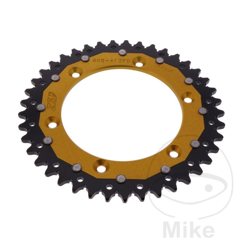 Corona Dual ZF 41 Dientes Paso 520 Dorada | Motos Camaral