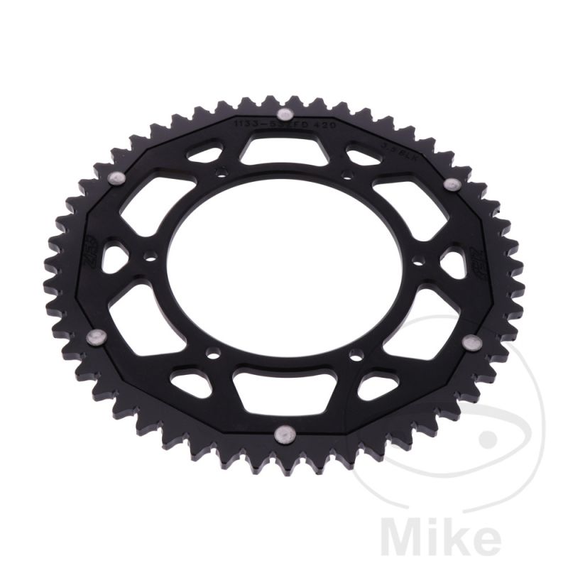 Corona ZF Dual 53 Dientes Paso 420 Negra | Motos Camaral