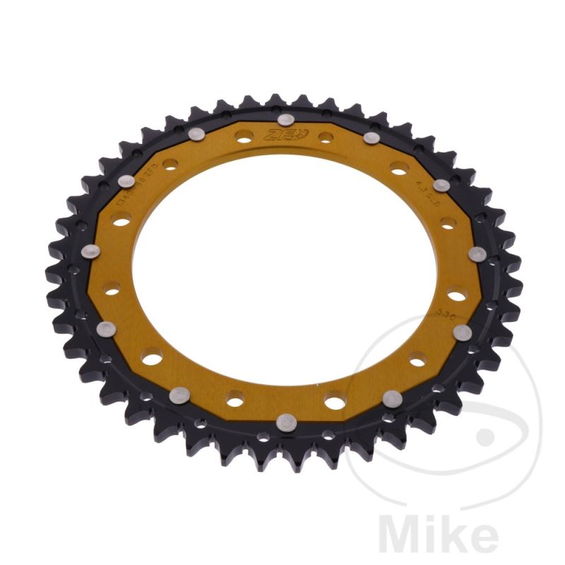 Corona ZF Dual 46 Dientes Paso 530 Dorada | Motos Camaral