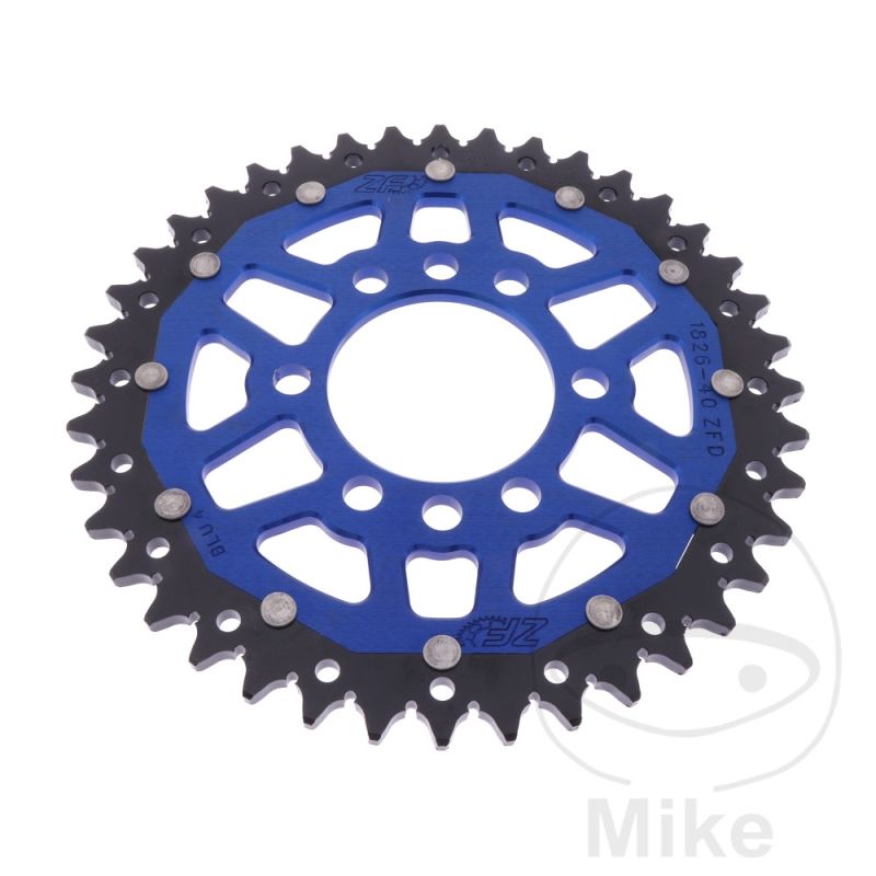Corona ZF Dual 40 Dientes Paso 520 Azul | Motos Camaral