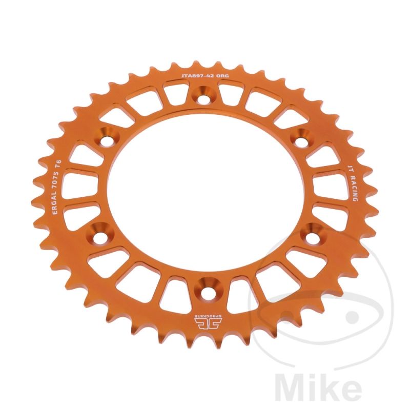 Corona JT 42 Dientes Paso 520 Naranja | Motos Camaral
