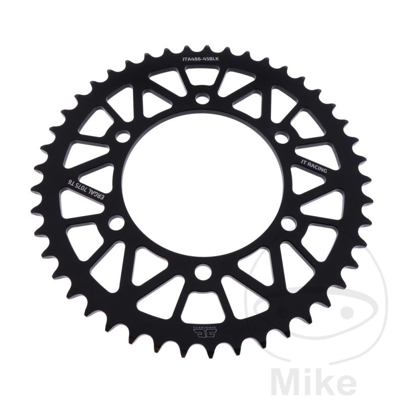Corona JT Aluminio 45D Paso 520 Negra | Motos Camaral