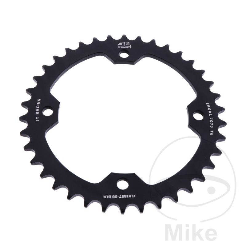 Corona Aluminio 38D Paso 520 Negra | Motos Camaral