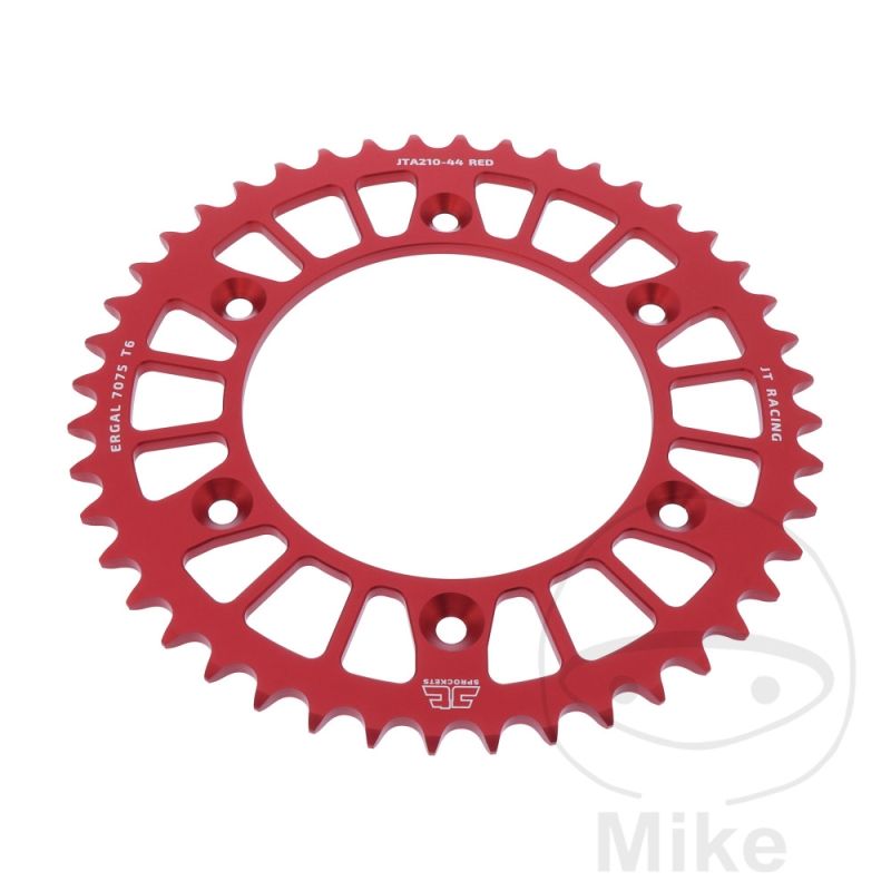 Corona Aluminio JT 44 Dientes Paso 520 Roja | Motos Camaral