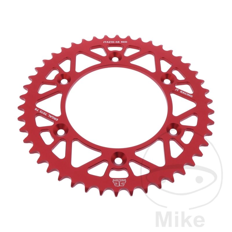 Corona Aluminio JT 46D Paso 520 Roja | Motos Camaral