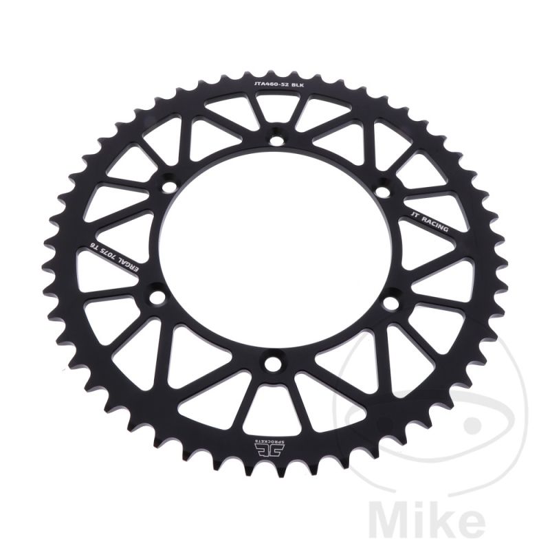 Corona Aluminio JT 52 Dientes Paso 520 Negra | Motos Camaral
