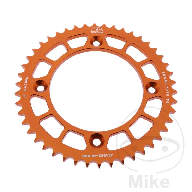 Corona Aluminio JT 46 Dientes Paso 428 Naranja | Motos Camaral