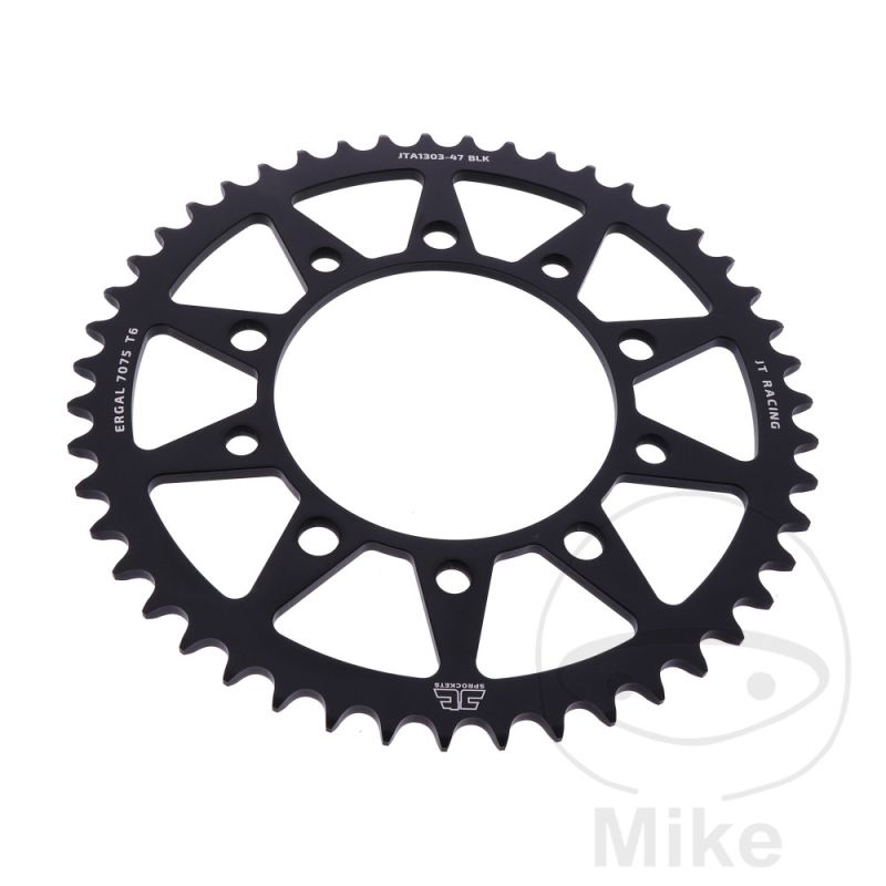 Corona JT Aluminio 47D Paso 520 Negra | Motos Camaral