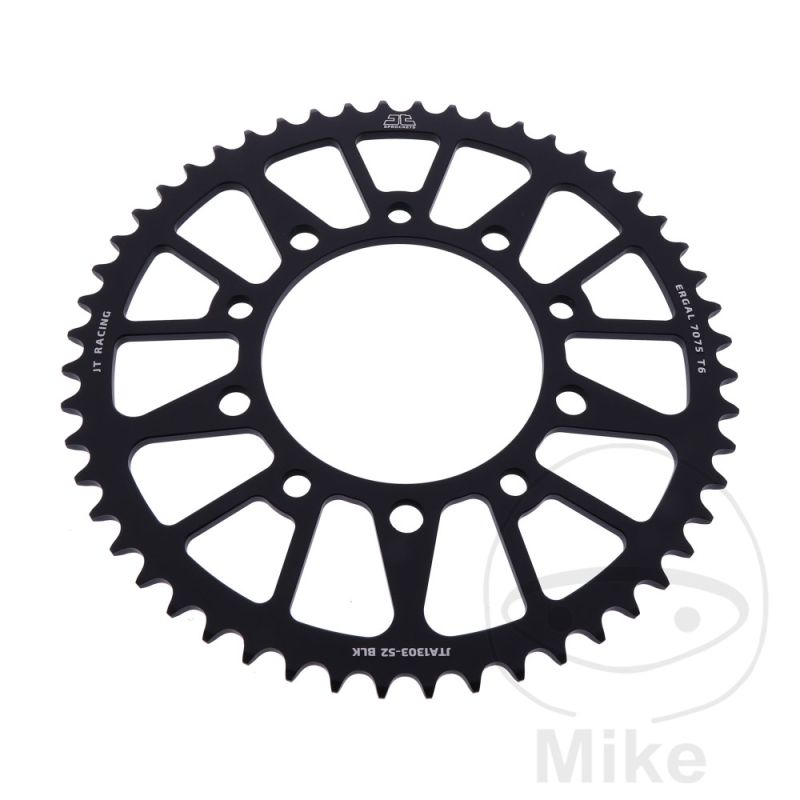 Corona JT Aluminio 52D Paso 520 Negra | Motos Camaral