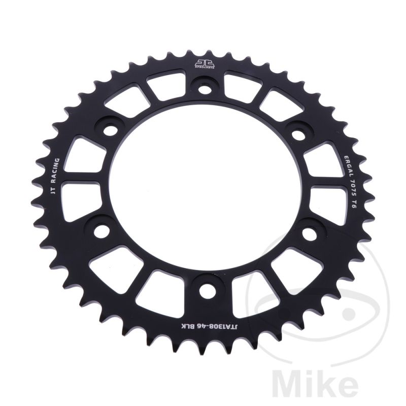 Corona JT Aluminio 46D Paso 520 Negra | Motos Camaral