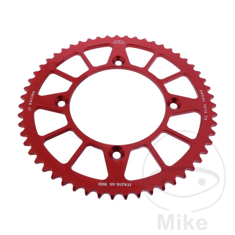 Corona Aluminio JT 55D Paso 420 Roja | Motos Camaral
