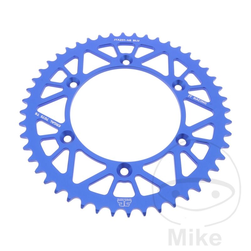Corona Aluminio JT 48 Dientes Paso 520 Azul | Motos Camaral