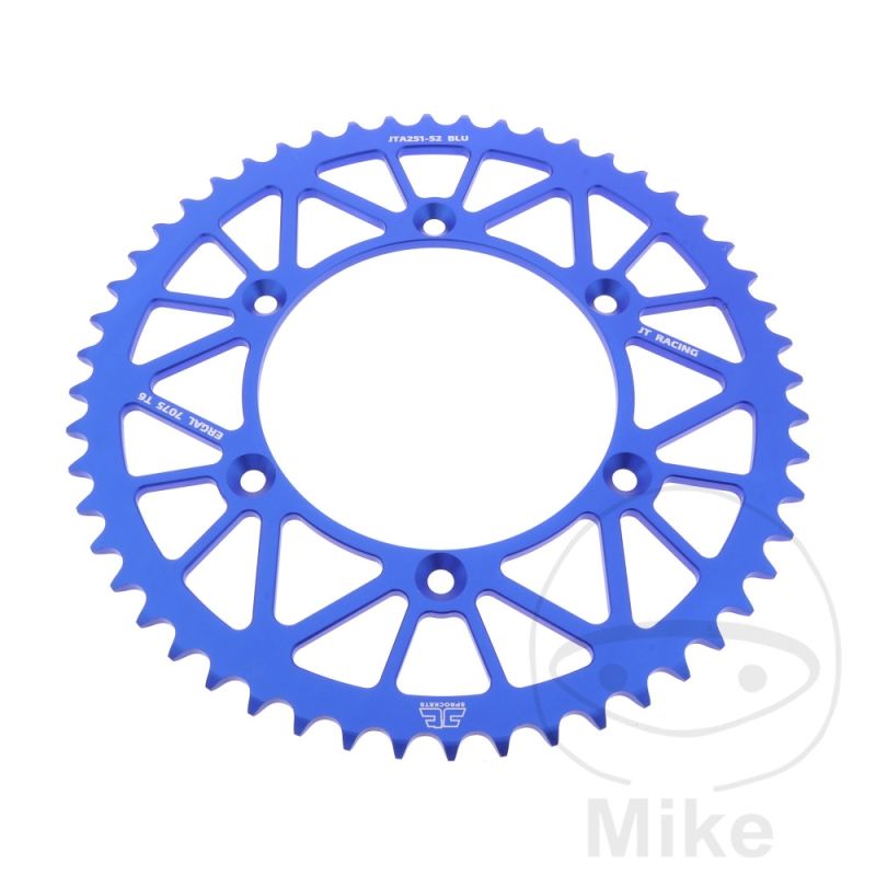 Corona Aluminio JT 52 Dientes Paso 520 Azul | Motos Camaral