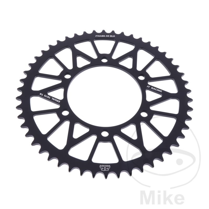Corona Aluminio JT 50 Dientes Paso 520 Negra | Motos Camaral