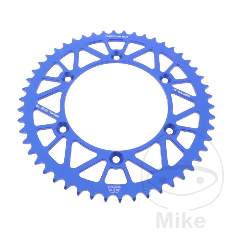 Corona Aluminio JT 50 Dientes Paso 520 Azul | Motos Camaral