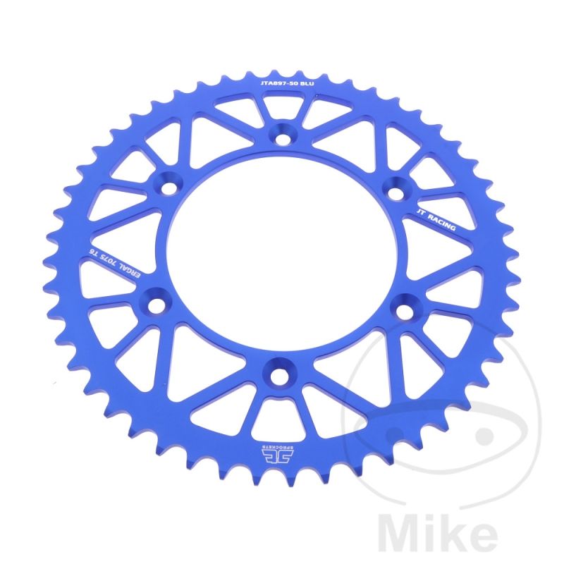 Corona Aluminio JT 50 Dientes Paso 520 Azul | Motos Camaral