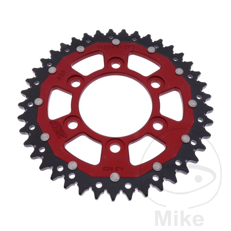 Corona ZF Dual 41 Dientes Paso 525 Roja | Motos Camaral