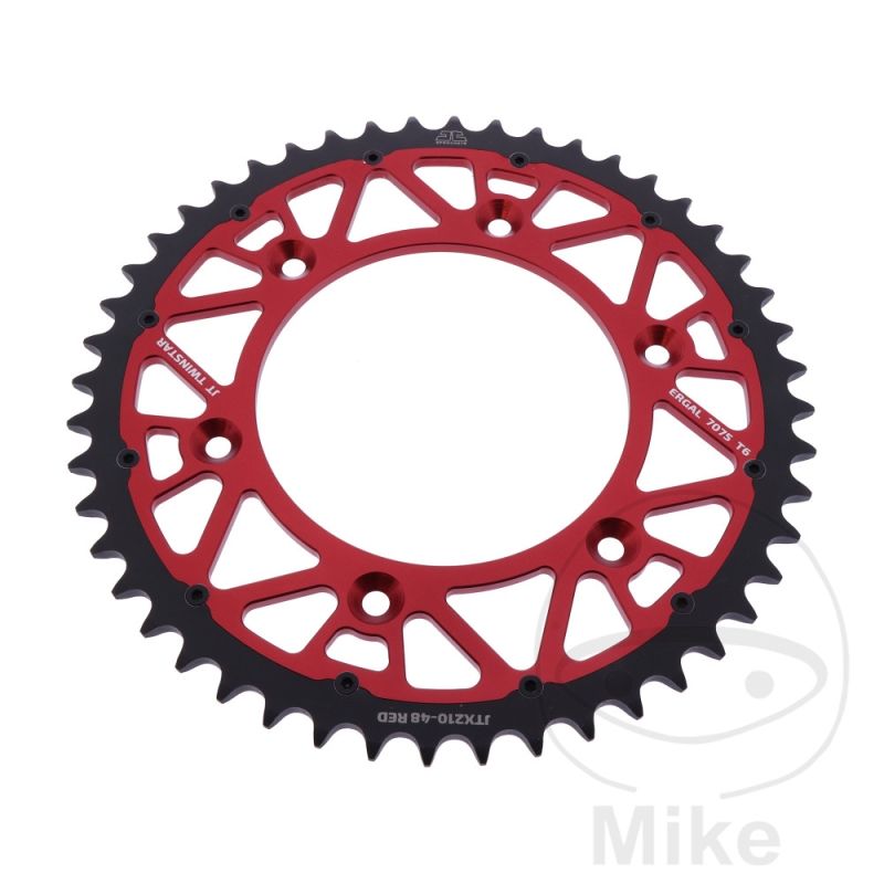 Corona JT Twinstar 48D Paso 520 Rojo | Motos Camaral