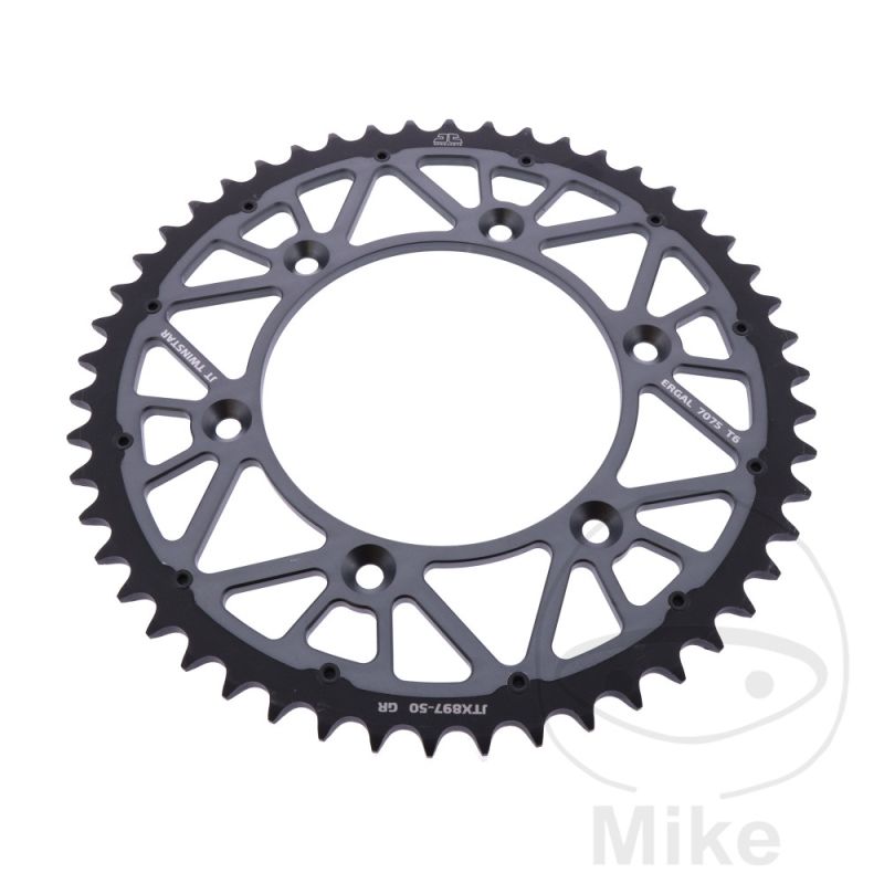 Corona JT Twinstar 50 Dientes Paso 520 Gris | Motos Camaral