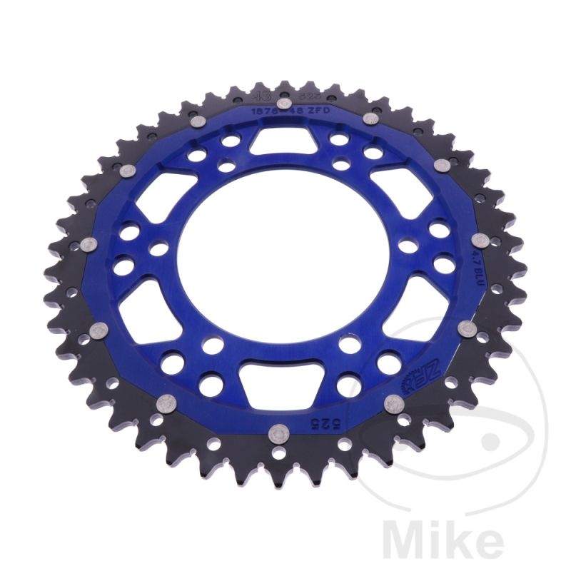 Corona Dual ZF 48 Dientes Paso 525 Azul | Motos Camaral