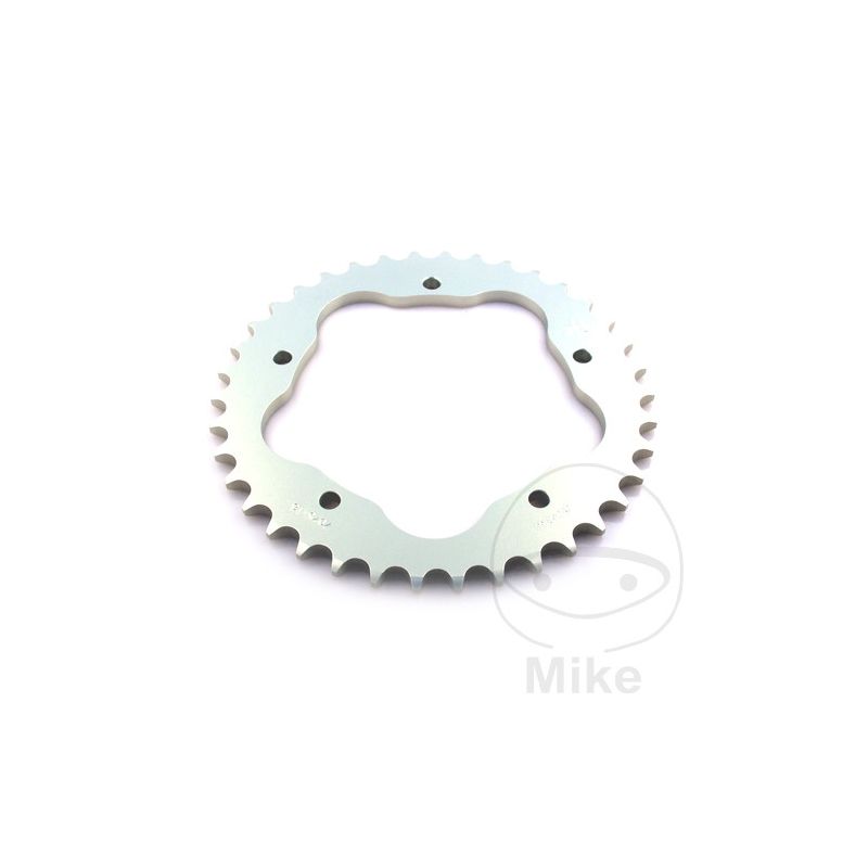 Corona Aluminio 41D Paso 525 Plateada | Motos Camaral