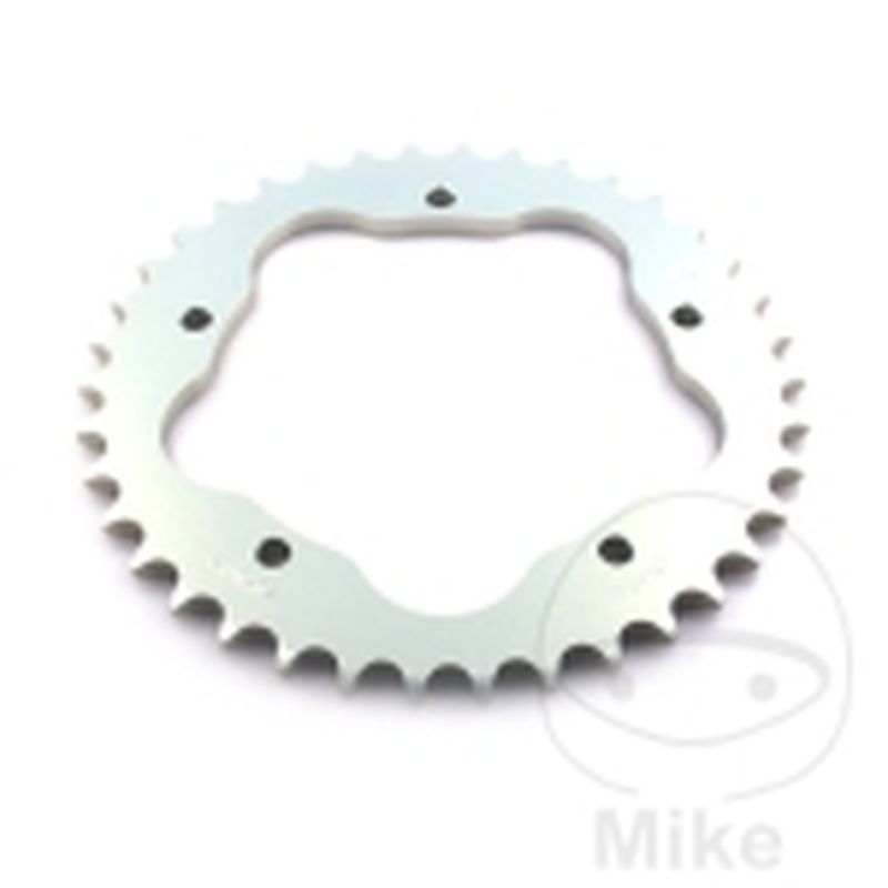 Corona Aluminio 41D Paso 525 Plateada | Motos Camaral