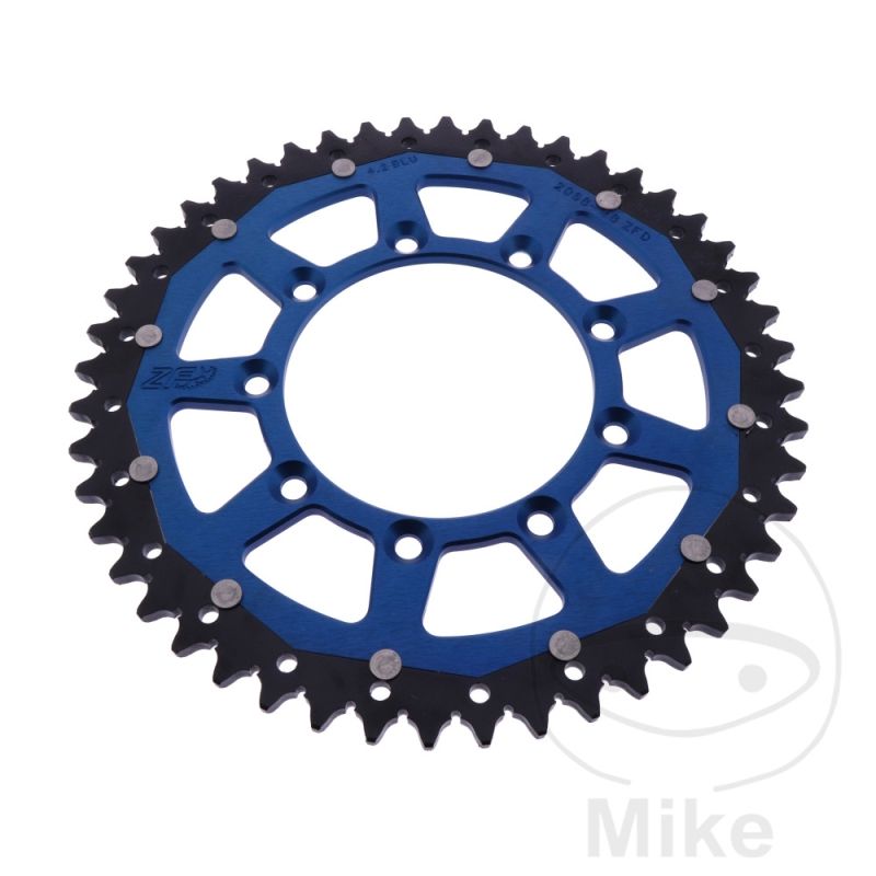 Corona Dual ZF 48 Dientes Paso 520 Azul | Motos Camaral