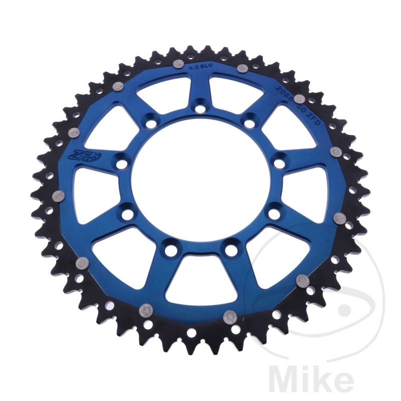 Corona Dual ZF 50 Dientes Paso 520 Azul | Motos Camaral