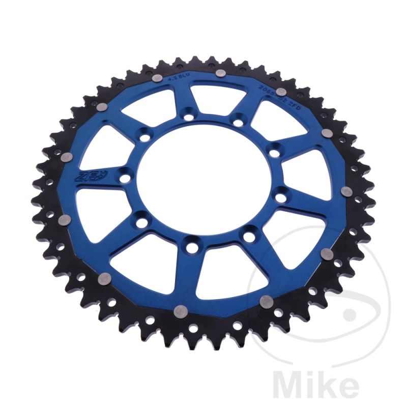 Corona Dual ZF 52D Paso 520 Azul | Motos Camaral
