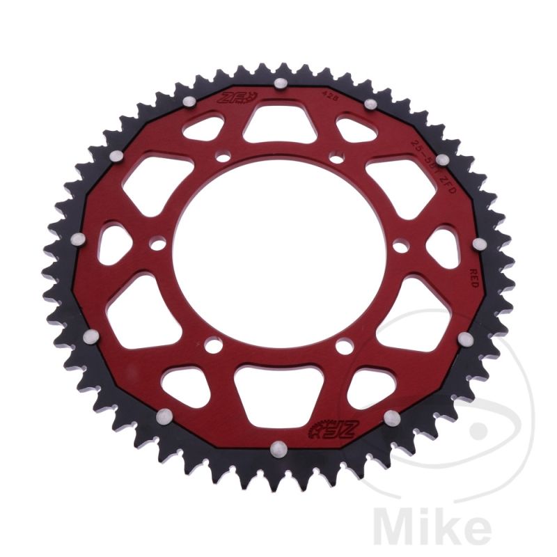 Corona Dual ZF 58 Dientes Paso 428 Roja | Motos Camaral