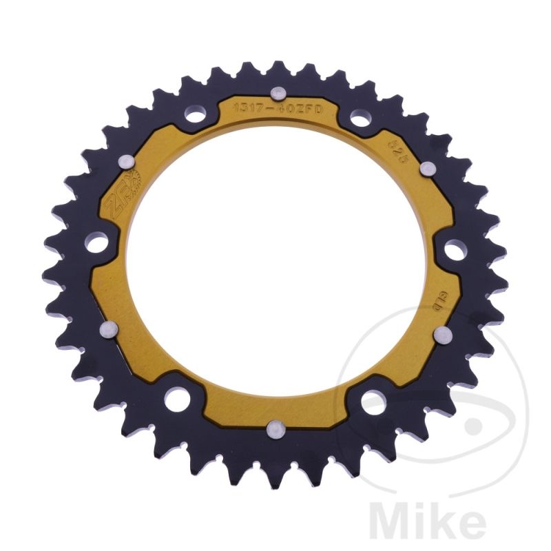 Corona ZF Dual 40 Dientes Paso 525 Dorada | Motos Camaral