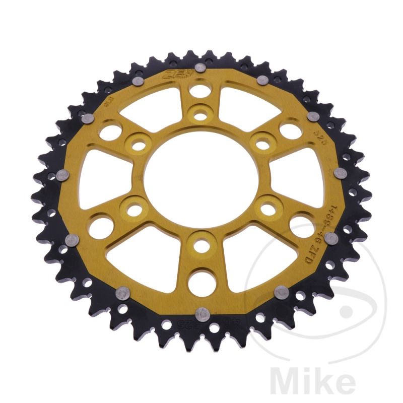 Corona Dual ZF 46 Dientes Paso 525 Dorada | Motos Camaral