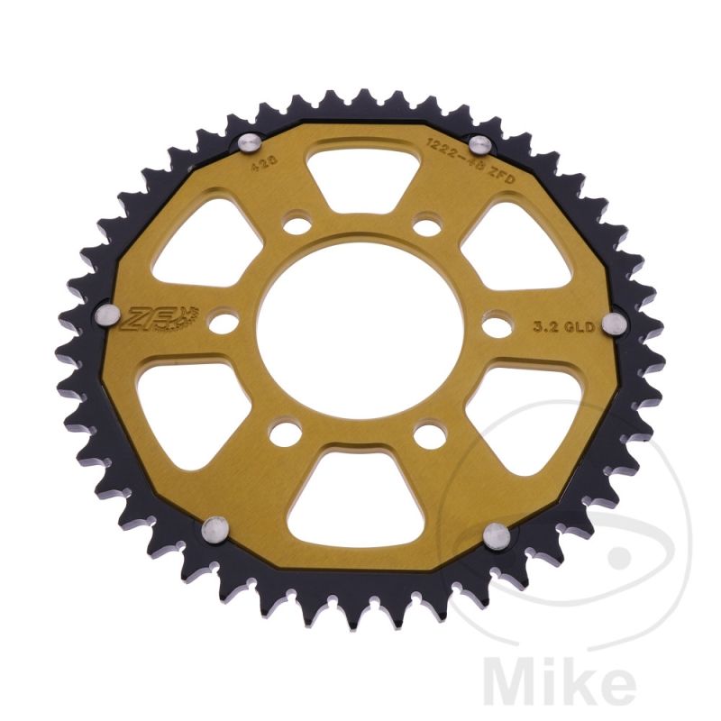 Corona Dual ZF 48 Dientes Paso 428 Dorada | Motos Camaral