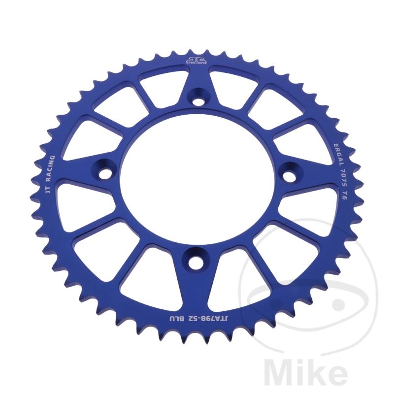 Corona Alu 52D Paso 428 Azul 100/120 | Motos Camaral