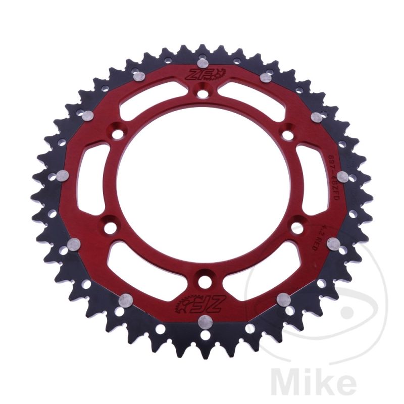 Corona ZF Dual 48 Dientes Paso 520 Roja | Motos Camaral