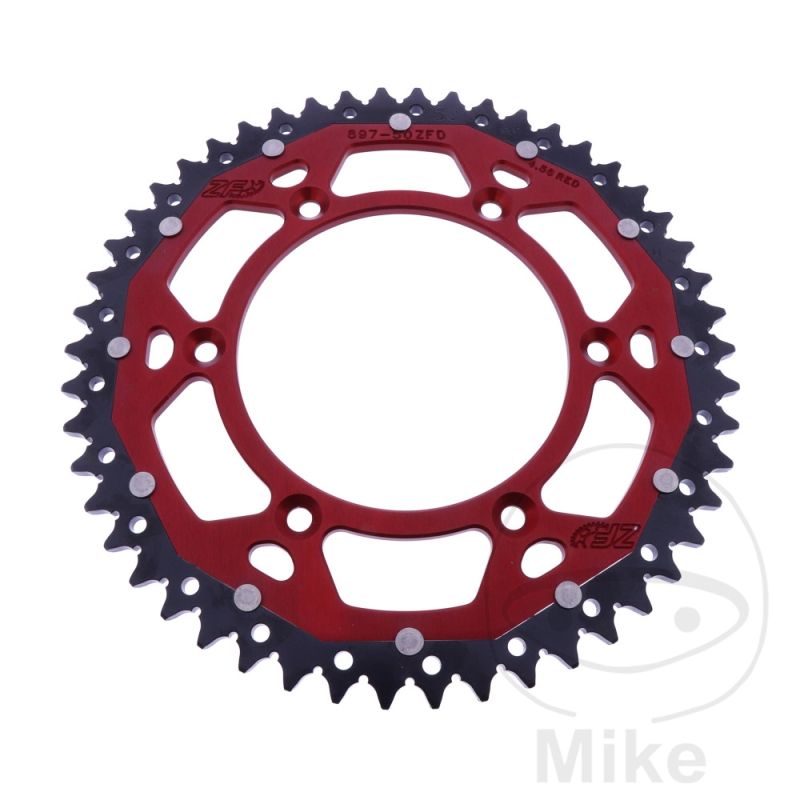 Corona Dual ZF 50 Dientes Paso 520 Roja | Motos Camaral