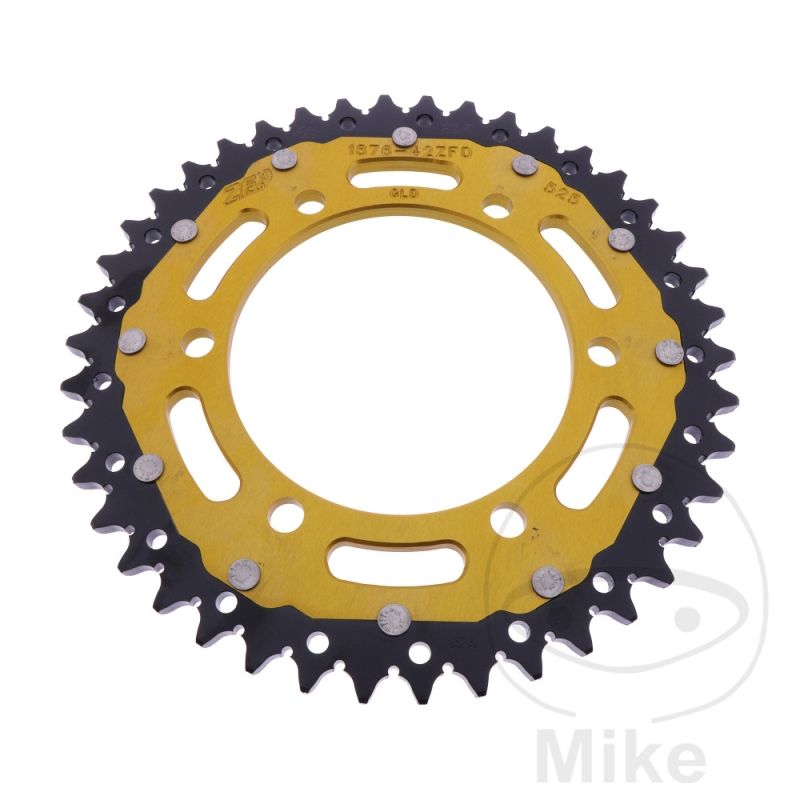 Corona Dual ZF 42 Dientes Paso 525 Dorada | Motos Camaral